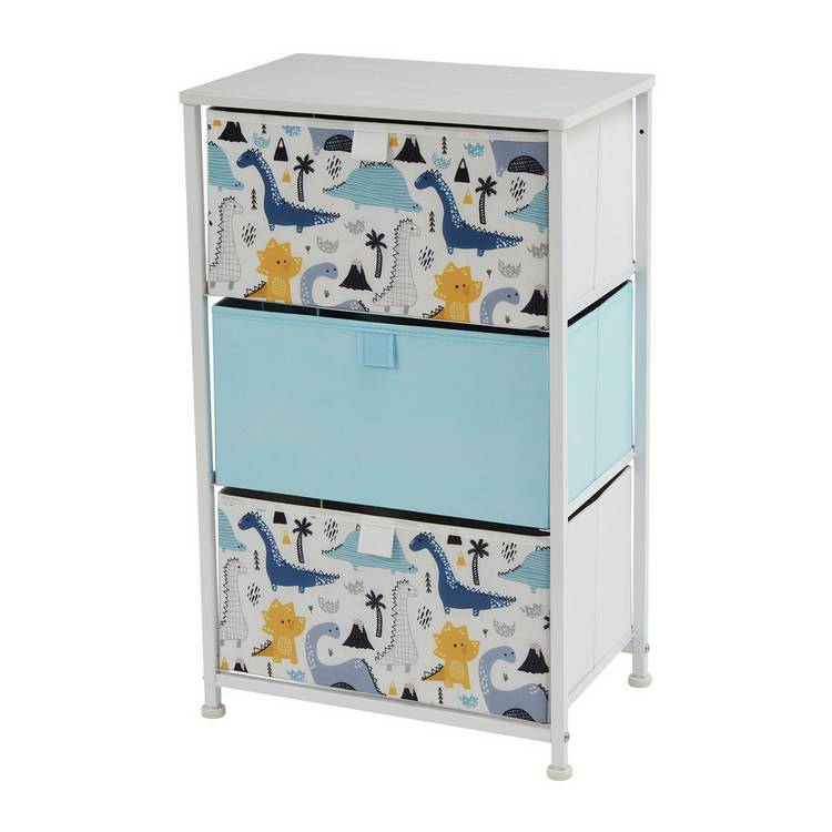 Liberty House Toys dinosaur 3 drawer storage unit - British product