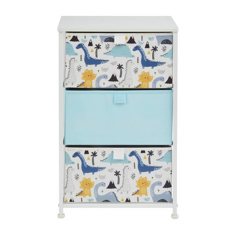 Liberty House Toys dinosaur 3 drawer storage unit - British product