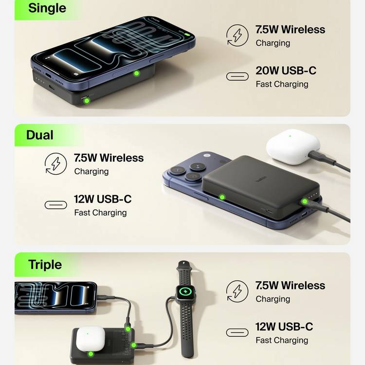 Belkin slimline magnetic power bank 10000mAh (British brand)