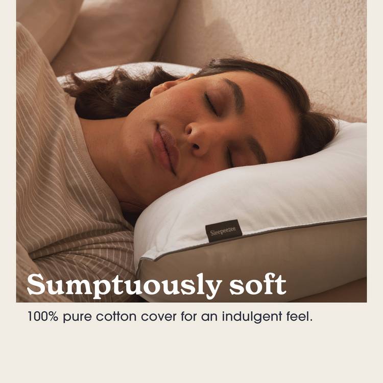 Sleepeezee Sumptuous Cotton Medium Pillow 74x48cm - British product