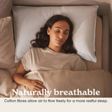 Sleepeezee Sumptuous Cotton Medium Pillow 74x48cm - British product