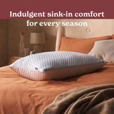 Sleepeezee All Seasons memory foam medium pillow 74x48cm, imported from the UK