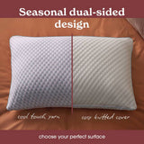 Sleepeezee All Seasons memory foam medium pillow 74x48cm, imported from the UK