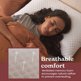 Sleepeezee All Seasons memory foam medium pillow 74x48cm, imported from the UK