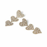 Freedom triple heart drop earrings with pearl accents (British brand)