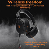 Deltaco DH330 wireless gaming headset black over-ear (British brand)