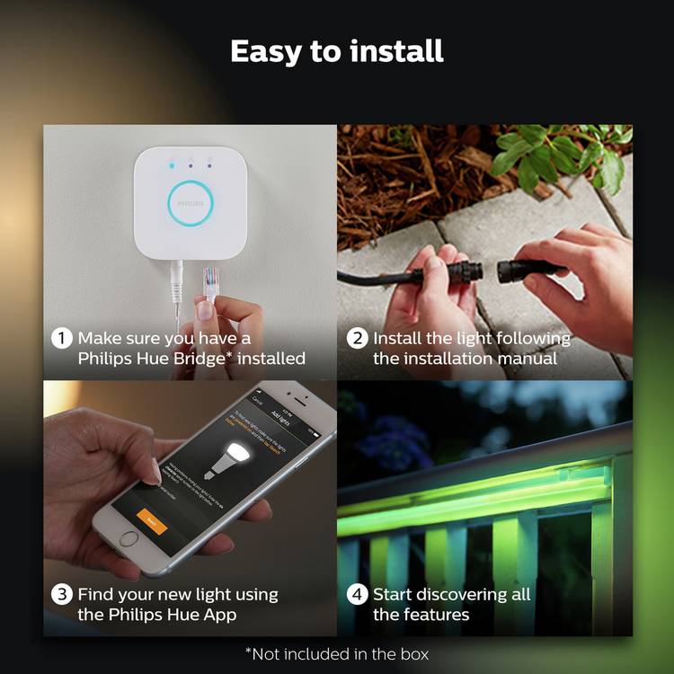 Philips Hue Outdoor Lightstrip 2m Bluetooth (British brand)