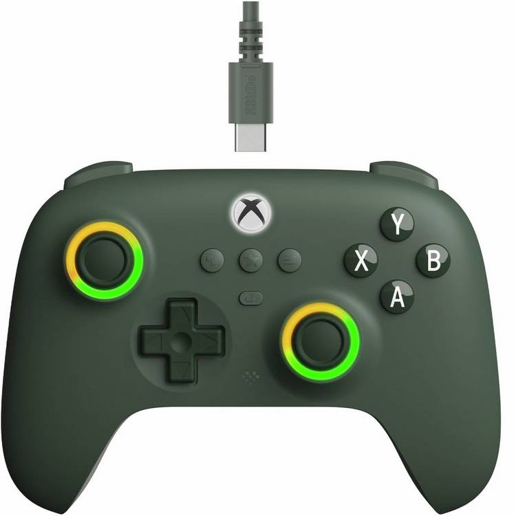 8BitDo C Wired Controller Green, imported from the UK