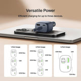 Belkin 75W car charger with retractable cable, imported from the UK