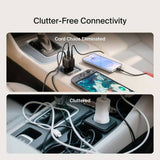 Belkin 75W car charger with retractable cable, imported from the UK