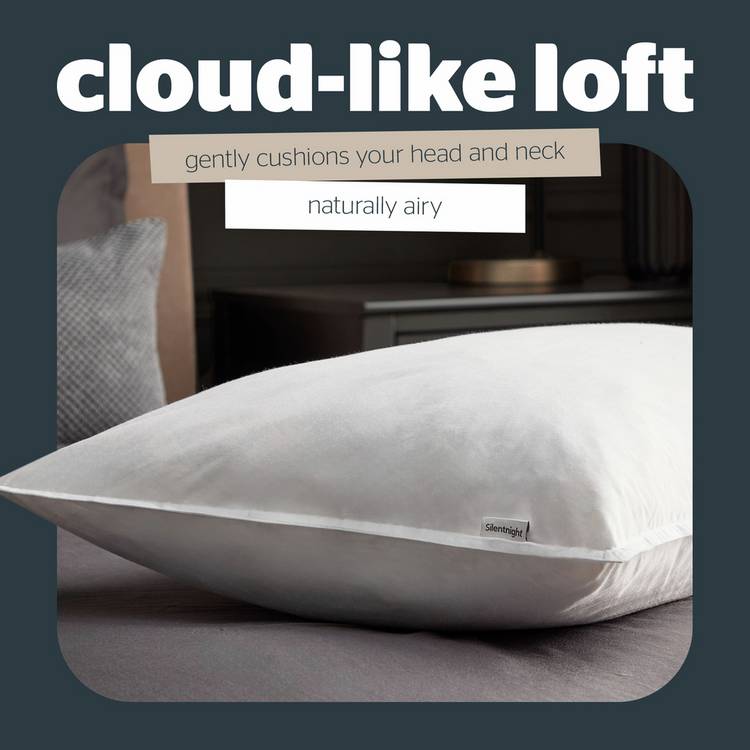 Silentnight Hungarian goose feather and down medium pillow, UK version