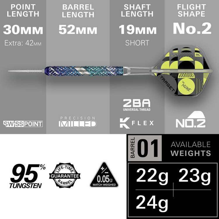 Target Luke Littler Edge darts 24g, imported from the UK