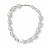 Freedom white irregular pearl necklace 45cm adjustable, UK version