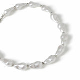 Freedom white irregular pearl necklace 45cm adjustable, UK version
