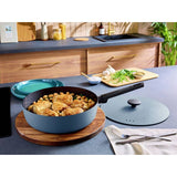 Morphy Richards forged aluminium sauté pan 28cm blue, imported from the UK