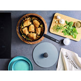 Morphy Richards forged aluminium sauté pan 28cm blue, imported from the UK