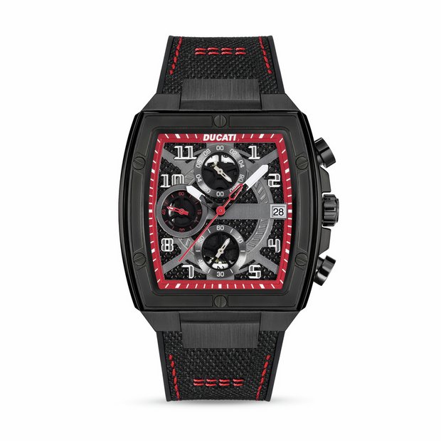 Ducati chronograph watch black and red, imported from the UK