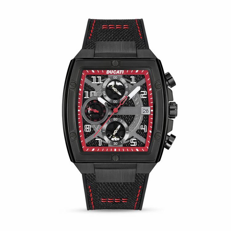 Ducati chronograph watch black and red, imported from the UK