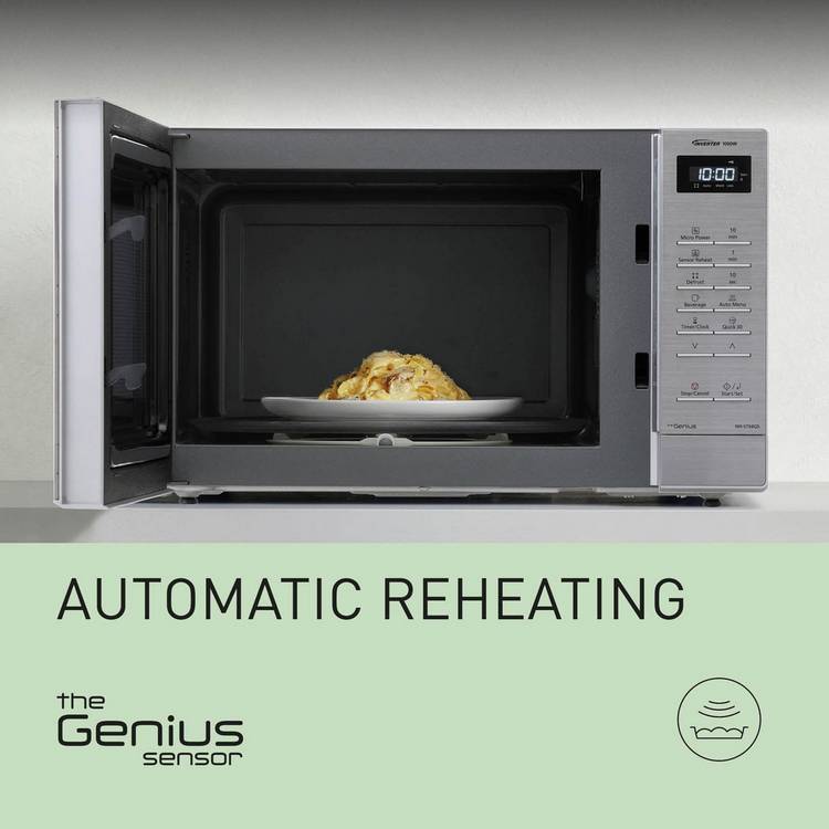 Panasonic microwave silver 32L 1000W, imported from the UK