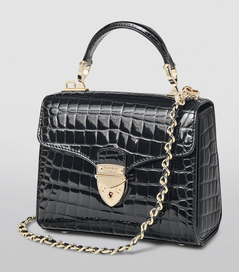 Aspinal of London Mini Mayfair top-handle handbag 14.5x16x8cm, imported from the UK
