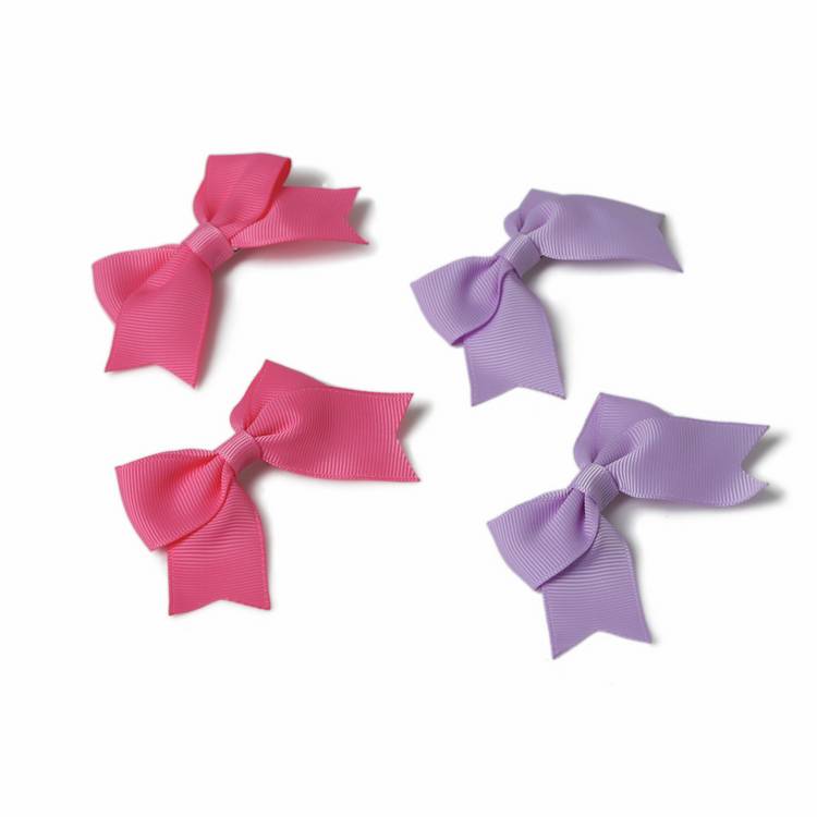 Flitzy pink lilac bow hairclips pack of 4 (British brand)