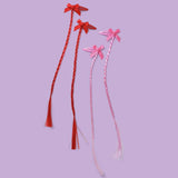 Flitzy bow with braid hair clips pack of 4, UK version