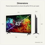 LG QNED70 Mini LED TV 43 inch, UK version