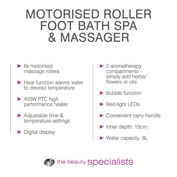 Rio motorised roller foot spa with heat and bubbles (British brand)
