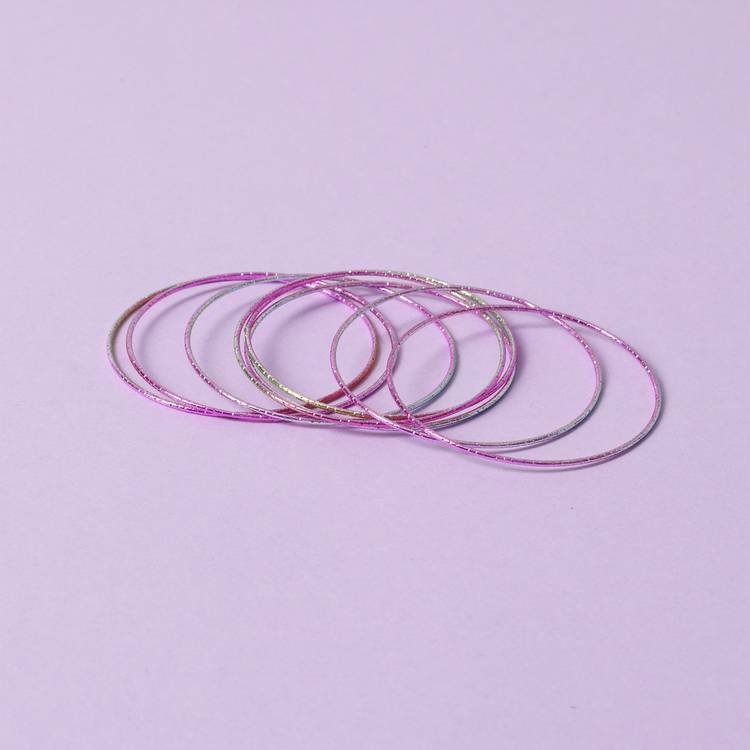 Flitzy Kids Pink Glitter Bangles Set, imported from the UK