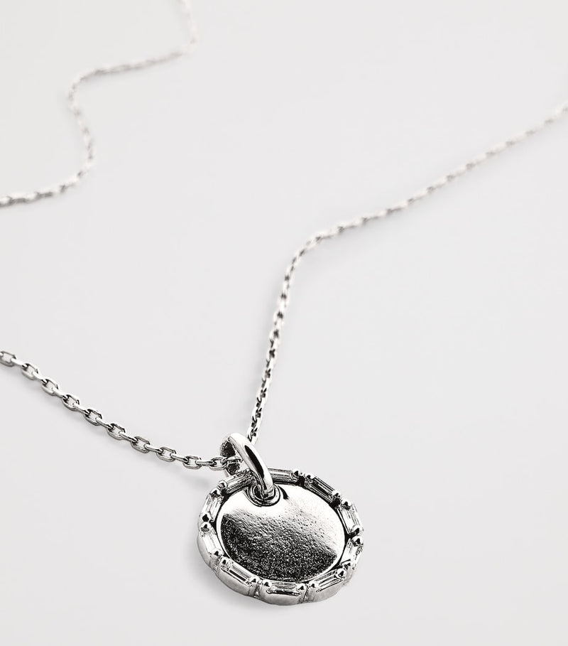 Suzanne Kalan white gold diamond circle pendant, UK version