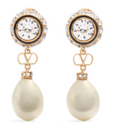 Harrods Valentino Garavani Crystal VLogo Signature Earrings- Buy online at McGrocer
