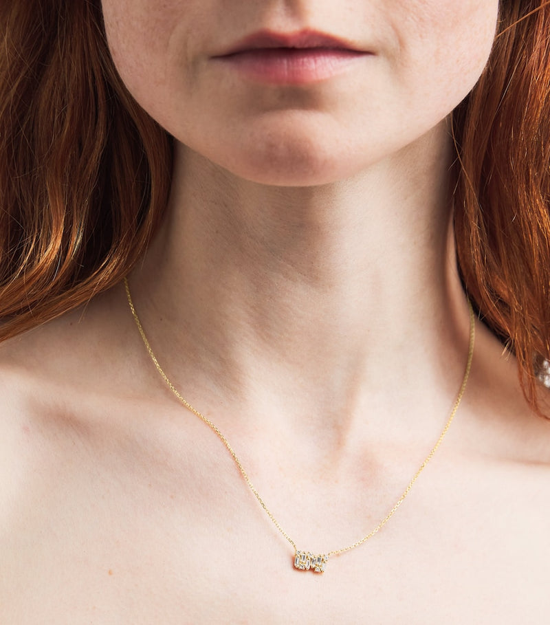 Suzanne Kalan yellow gold diamond Shimmer necklace (British brand)