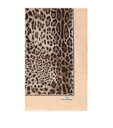 Harrods Dolce&Gabbana Kim Leopard Print Cashmere and Modal Scarf 135cm x 200cm- Buy online at McGrocer