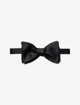 Eton self-tied silk bow tie in smooth texture, British brand