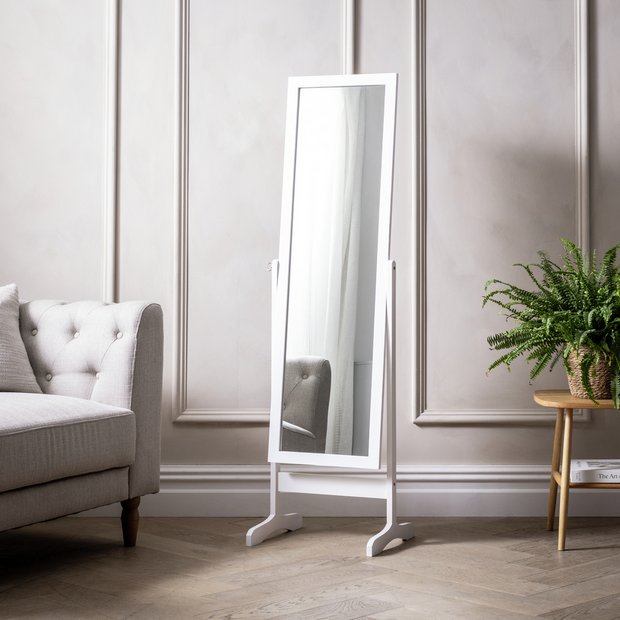 Argos Home white cheval mirror 146x41cm (British brand)