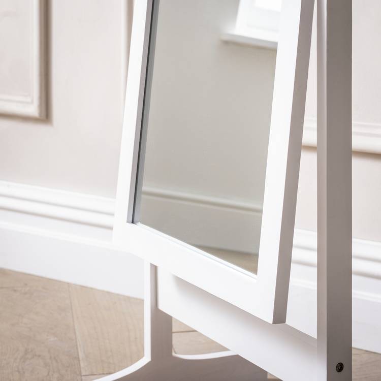 Argos Home white cheval mirror 146x41cm (British brand)