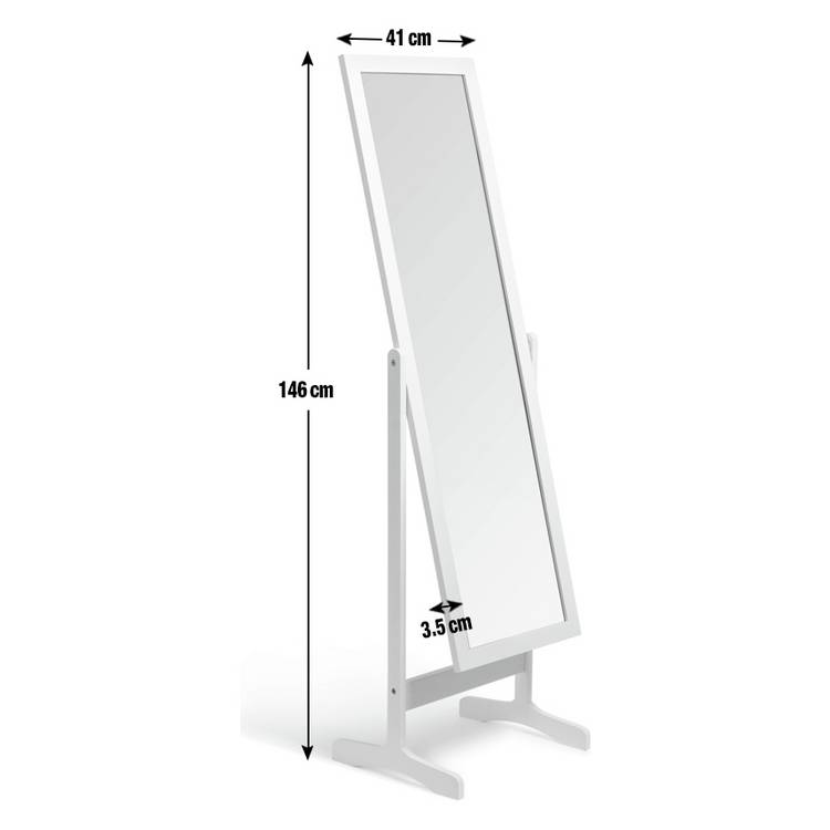 Argos Home white cheval mirror 146x41cm (British brand)