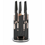 Argos Home revolving knife block set rose gold, British brand