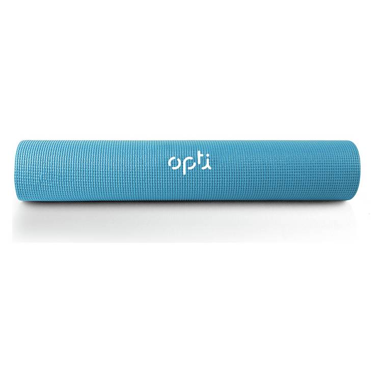 Opti 4mm PVC yoga exercise mat blue (British brand)