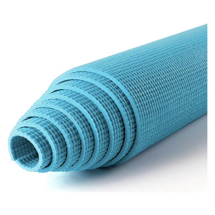 Opti 4mm PVC yoga exercise mat blue (British brand)