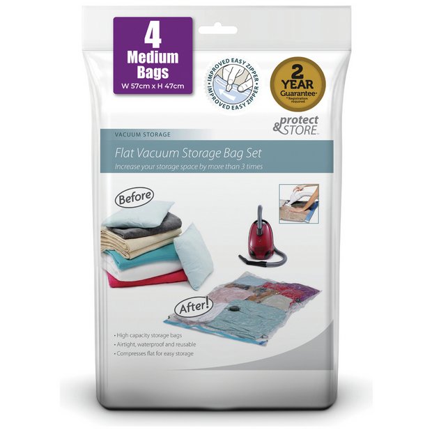 Protect & Store medium vacuum bags 4 pack, imported from the UK