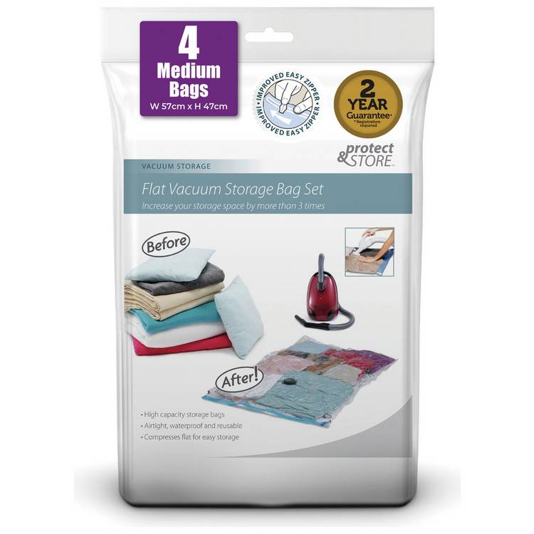 Protect & Store medium vacuum bags 4 pack, imported from the UK