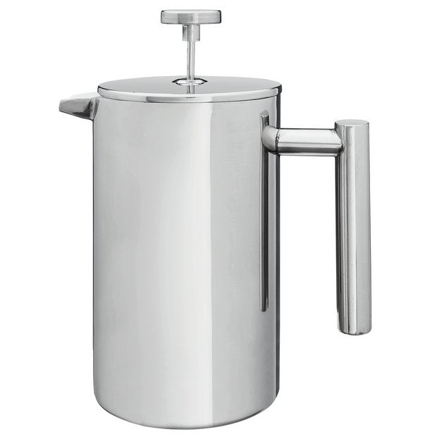 Habitat double walled cafetiere 1L silver (British brand)