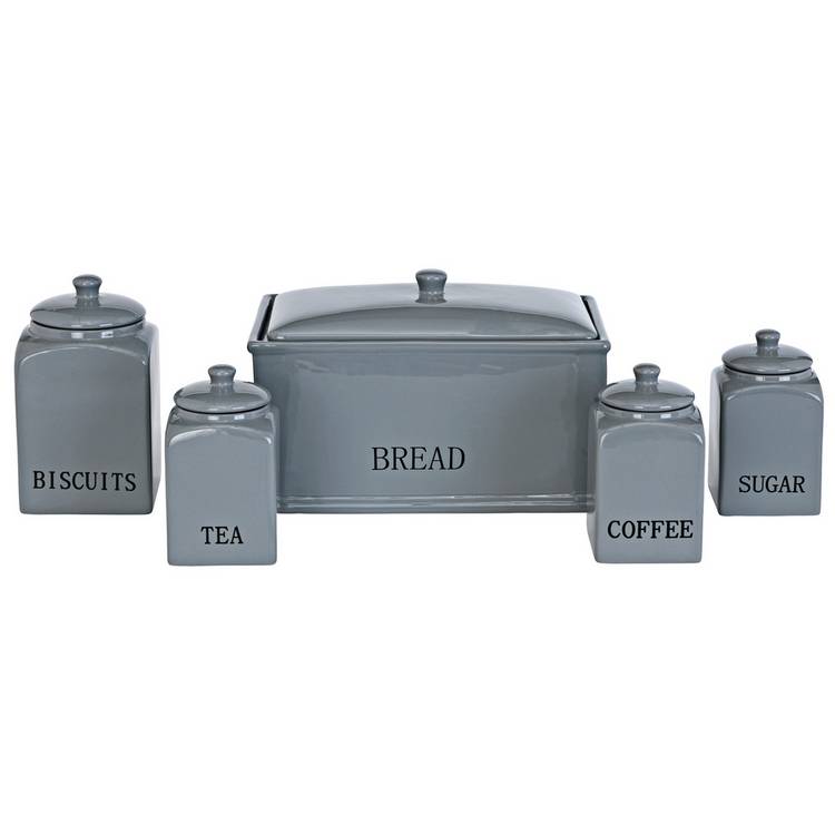 Argos Home ceramic storage set grey 5 piece - British product