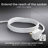 Masterplug 4 socket extension lead 1m cable, UK version