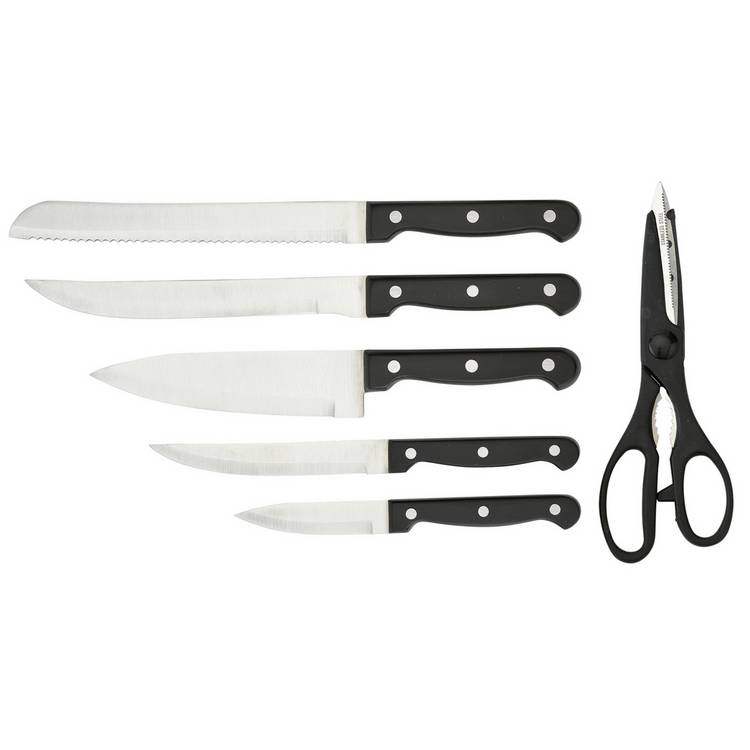 Argos Home 6 piece knife set with scissors (British brand)