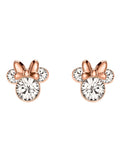 Disney Minnie Mouse rose gold crystal earring studs, imported from the UK