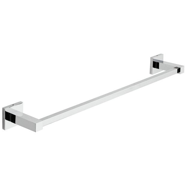 Habitat rectangular wall mounted towel rail chrome 45.8cm, UK version