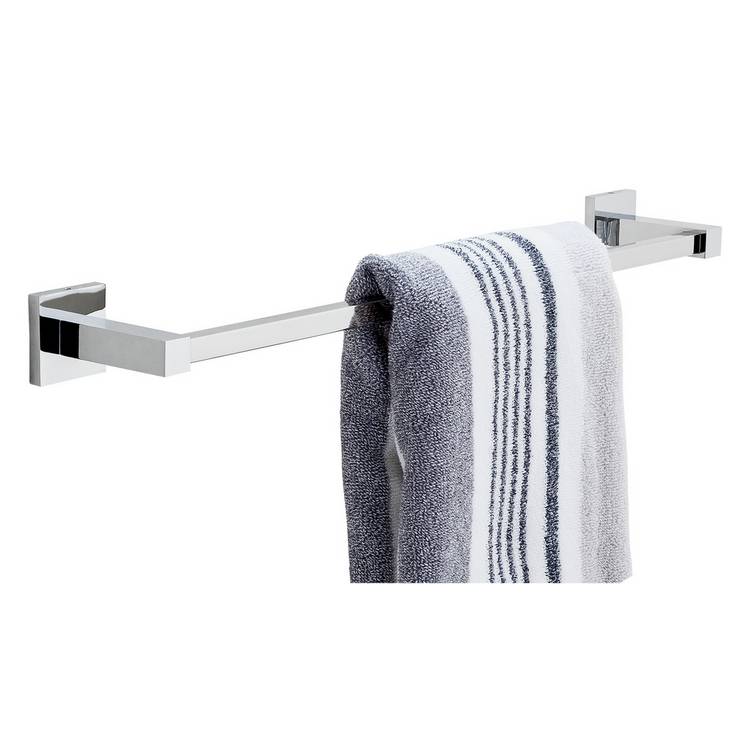 Habitat rectangular wall mounted towel rail chrome 45.8cm, UK version