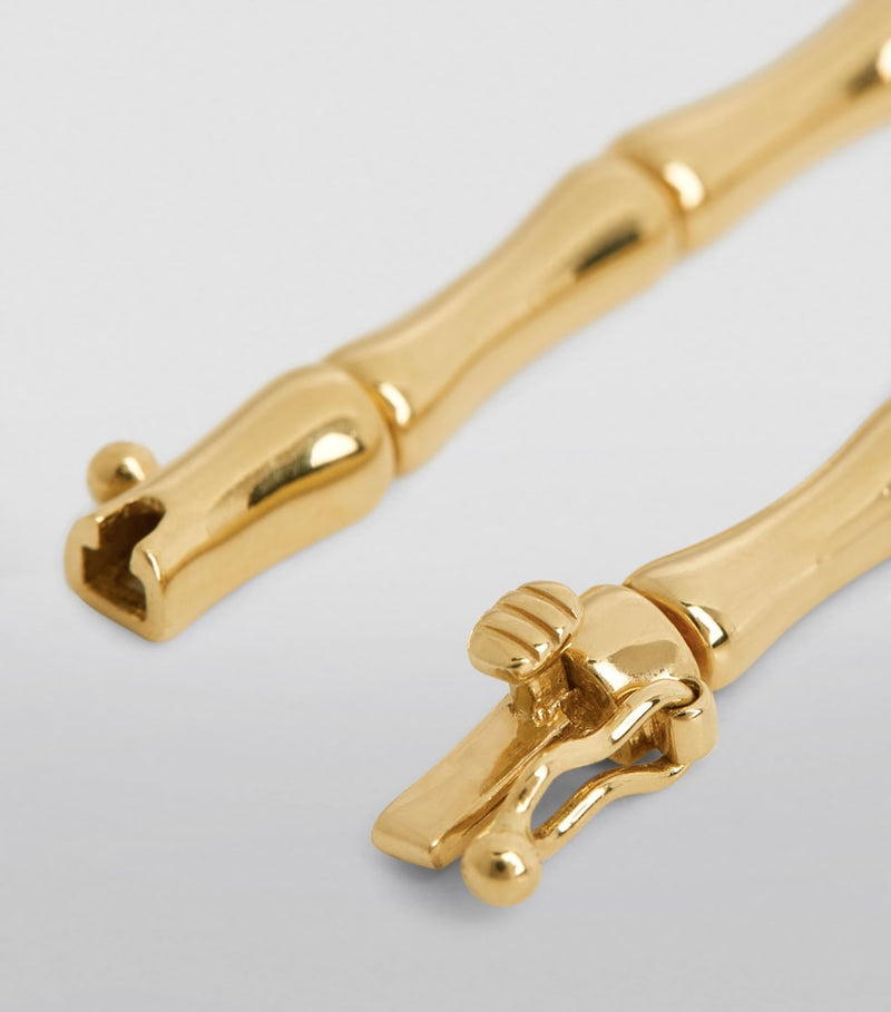 Anita Ko yellow gold bamboo necklace, imported from the UK